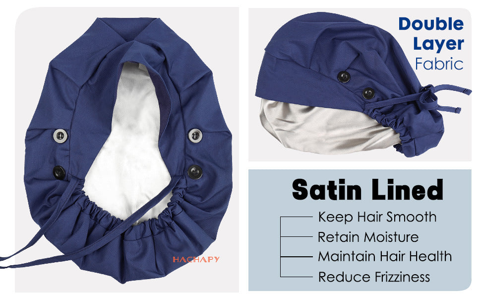 Double Layer Bubble Hat Operating Cotton Nurse Hat Confinement Toque Chef Dustproof Doctor's Cap