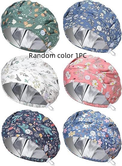 Double Layer Bubble Hat Operating Cotton Nurse Hat Confinement Toque Chef Dustproof Doctor's Cap